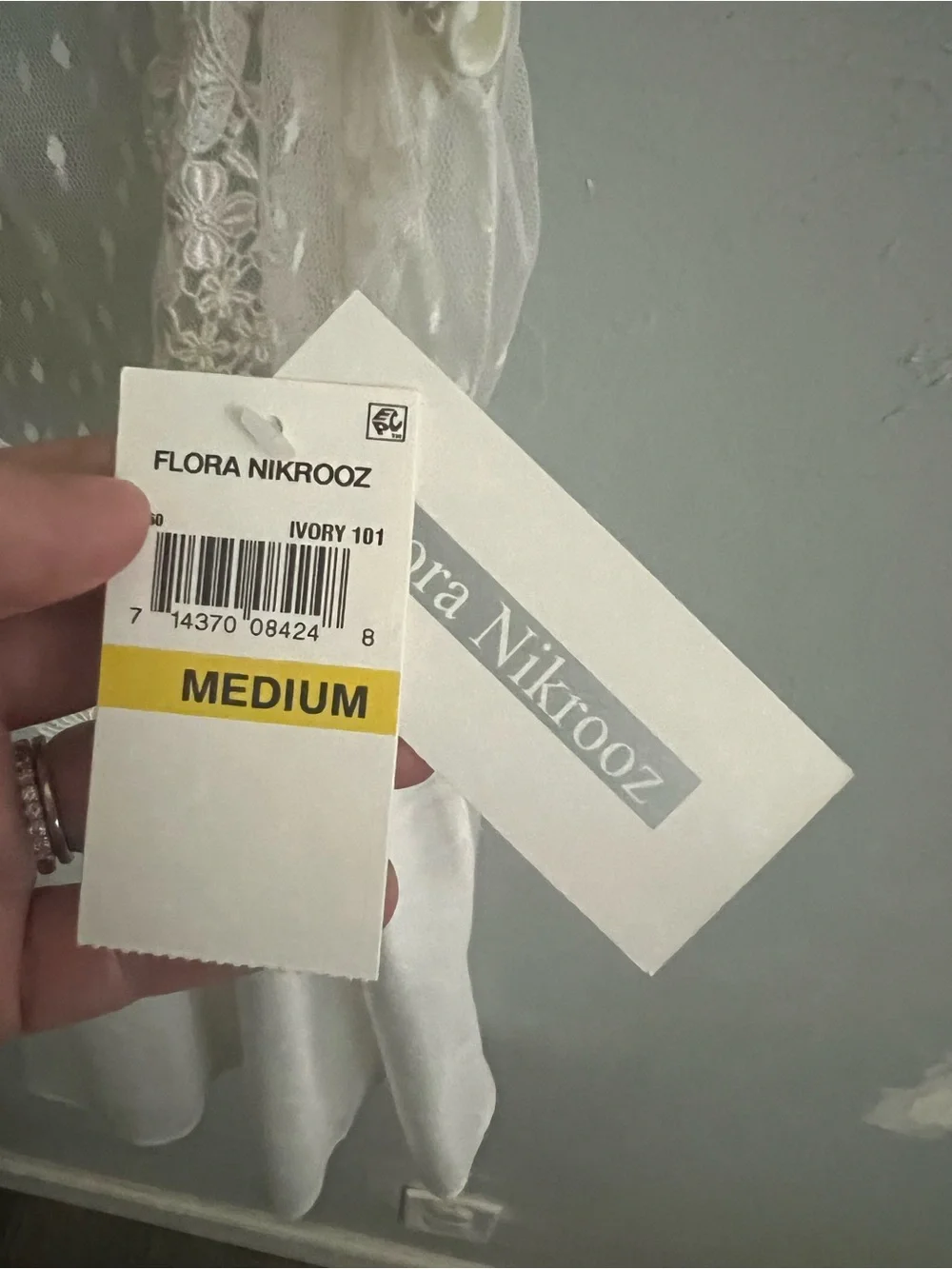Flora Nikrooz White Sheer Lace Slip - Picture 3 of 6